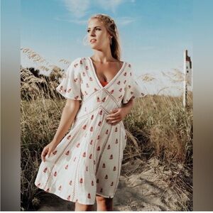 Anthropologie Raga Embroidered Dress Sz M Boho NWT